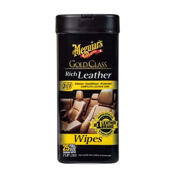 Серветки для догляду за шкіряним салоном Meguiar's G10900 Gold Class Rich Leather Wipes, 30 шт.