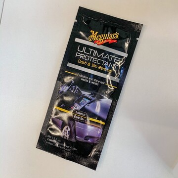 Тестер засобу для чорніння пластика салону і кузова Meguiar's G14512T Ultimate Protectant Dash & Trim Restorer, 14 мл