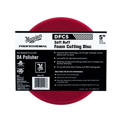 Полірувальний круг ріжучий поролоновий Meguiar's DFC5 DA Soft Buff Foam Cutting Pad 5, 12.7 см